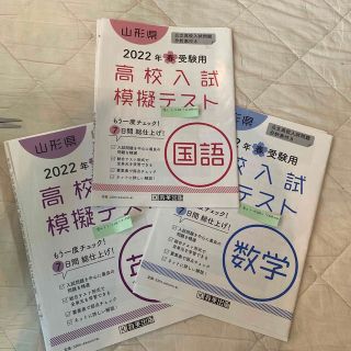 2022年高校受験用模擬テスト(数学、英語、国語)一部のみ(語学/参考書)