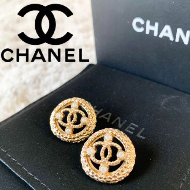 CHANEL ゴールドパールピアス ココマーク ヴィンテージ