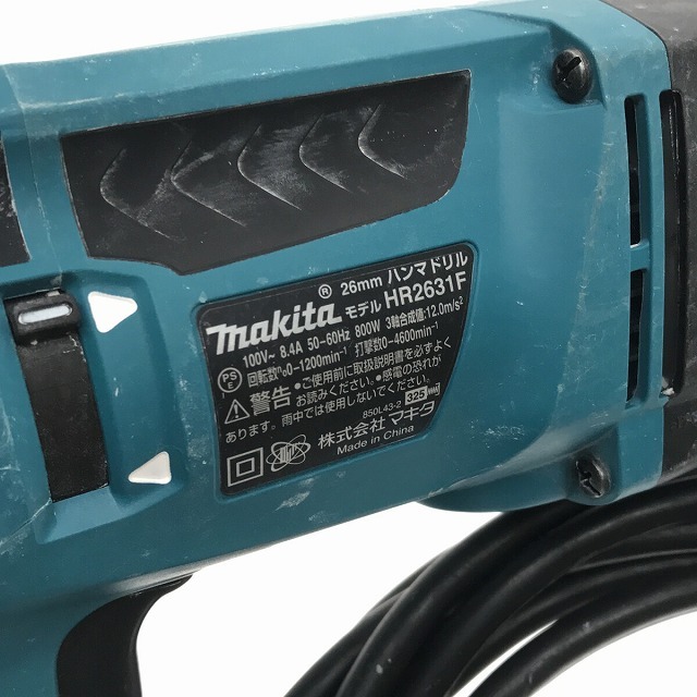 ☆美品☆makita マキタ 100V 26mm ハンマドリル HR2631F ケース付 SDSプラス ハンマードリル 穴あけ 穿孔 70416