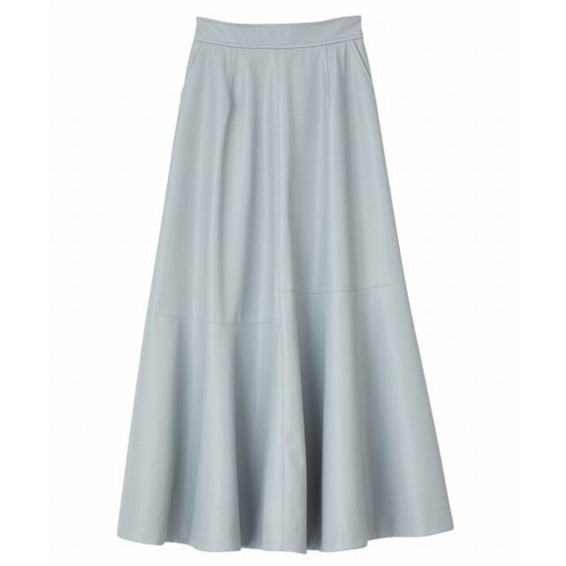 COCO DEAL(ココディール)の エコレザーフレアスカート　ブルーグレー　２ レディースのスカート(ロングスカート)の商品写真
