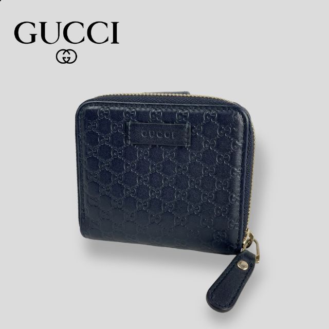 Gucci - □GUCCI グッチ□マイクログッチシマ 二つ折り財布 小銭入れ付