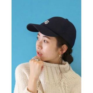 アングリッド(Ungrid)のウール混ロゴCAP　ネイビー(キャップ)