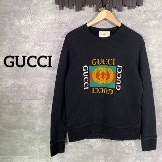 グッチ(Gucci)の『GUCCI』グッチ (M) ロゴダメージスウェット / トレーナー GG柄(スウェット)