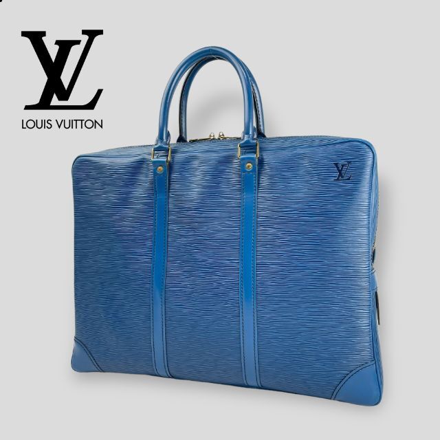 60％OFF】 □ルイ - VUITTON LOUIS ヴィトン□エピ ブルー ビジネス