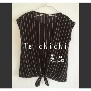 テチチ(Techichi)の美品 Te chichi テチチ ストライプ 半袖ブラウス(シャツ/ブラウス(半袖/袖なし))