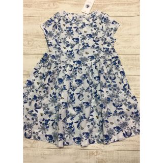 プチバトー(PETIT BATEAU)のプチバトー ブルーフラワーワンピース 6ans 新品(ワンピース)