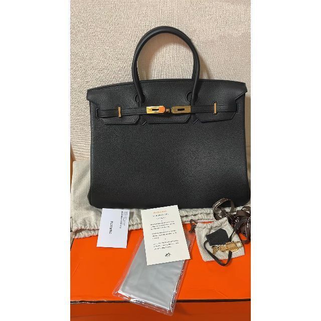 ♡HERMES エルメス 35♡ ゴールド金具 トゴ ブラック 黒 【新品】 e