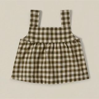 コドモビームス(こどもビームス)のorganiczoo⭐︎Olive gingham dolce top(シャツ/カットソー)