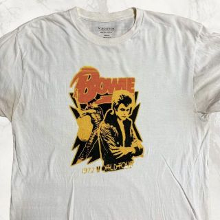 JHA ビンテージ   白 BOWIE デヴィッドボウイ　バンド Tシャツ(Tシャツ/カットソー(半袖/袖なし))