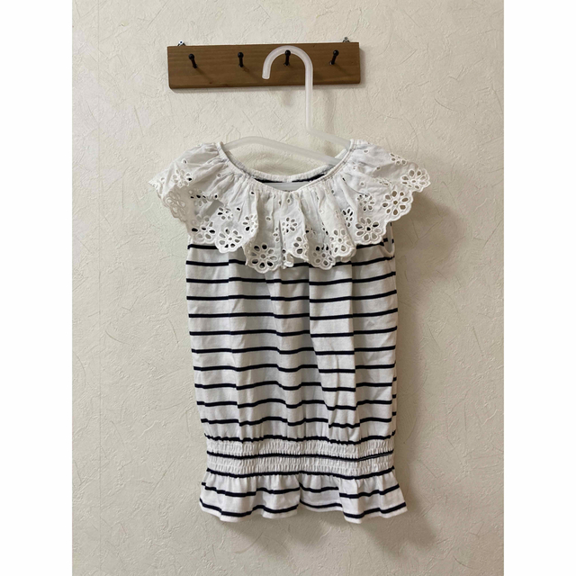 GLOBAL WORK(グローバルワーク)のボーダー　カットソー　120 キッズ/ベビー/マタニティのキッズ服女の子用(90cm~)(Tシャツ/カットソー)の商品写真