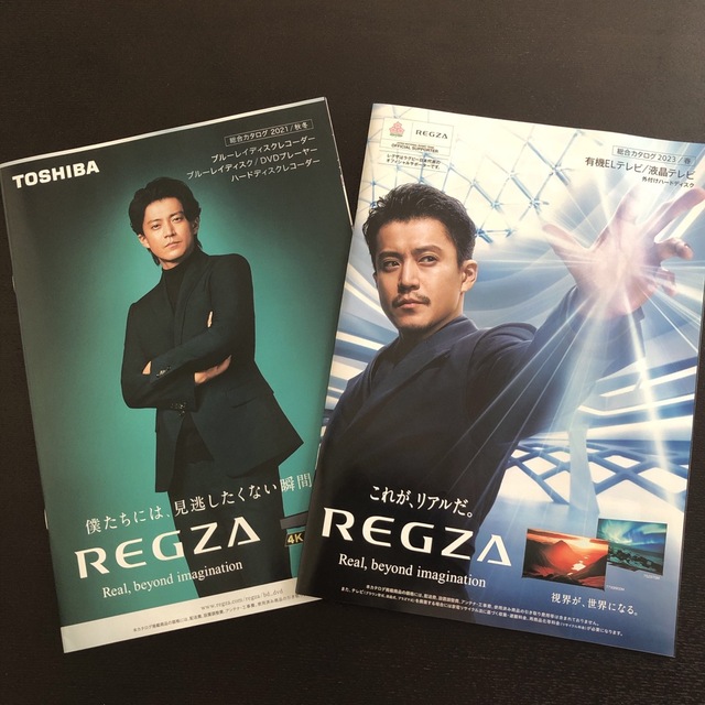 カタログ　2点　東芝　REGZA レグザ　テレビ　レコーダー　小栗旬　表紙 エンタメ/ホビーのタレントグッズ(男性タレント)の商品写真