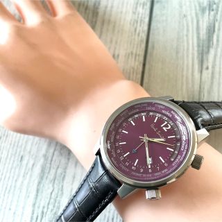電池交換済】Paul Smith ポールスミス 腕時計 GMT ワールドタイム-