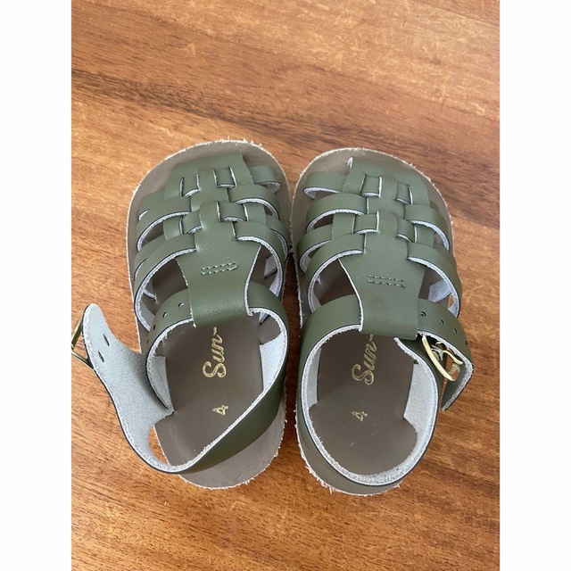 こども ビームス(コドモビームス)のsalt water sandals オリーブ色 キッズ/ベビー/マタニティのベビー靴/シューズ(~14cm)(サンダル)の商品写真