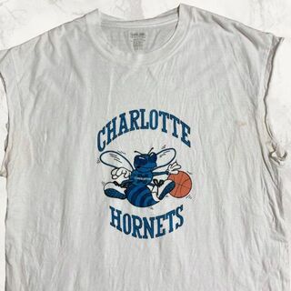 JGW ビンテージ   白 シャーロットホーネッツ　バスケットボール Tシャツ(Tシャツ/カットソー(半袖/袖なし))