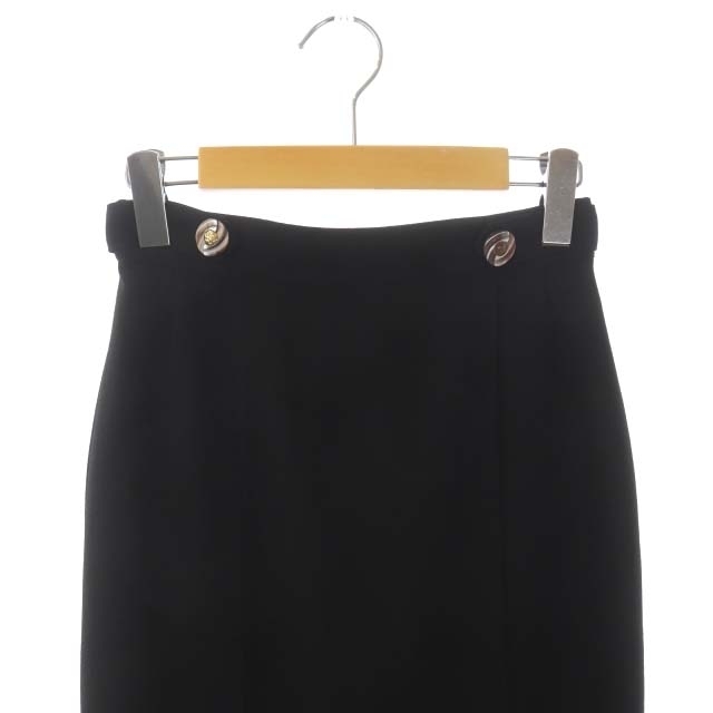 Lily Brown(リリーブラウン)のリリーブラウン タイト ロングスカート スリット 0 ブラック /CM ■OS レディースのスカート(ロングスカート)の商品写真