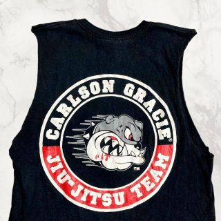 JGR 90s  黒 柔術　ブルドッグ　CARLSON GRACIE Tシャツ(タンクトップ)