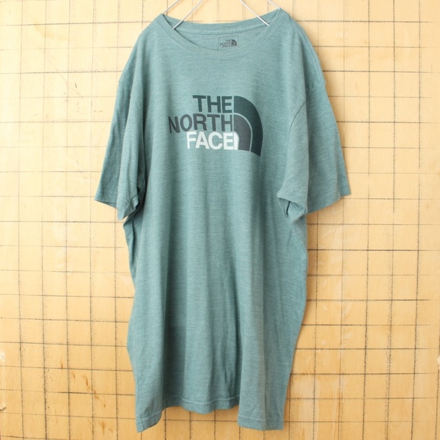 THE NORTH FACE(ザノースフェイス)のNORTH FACEノースフェイスロゴプリントTシャツ 半袖グリーンXL ss1 メンズのトップス(Tシャツ/カットソー(半袖/袖なし))の商品写真