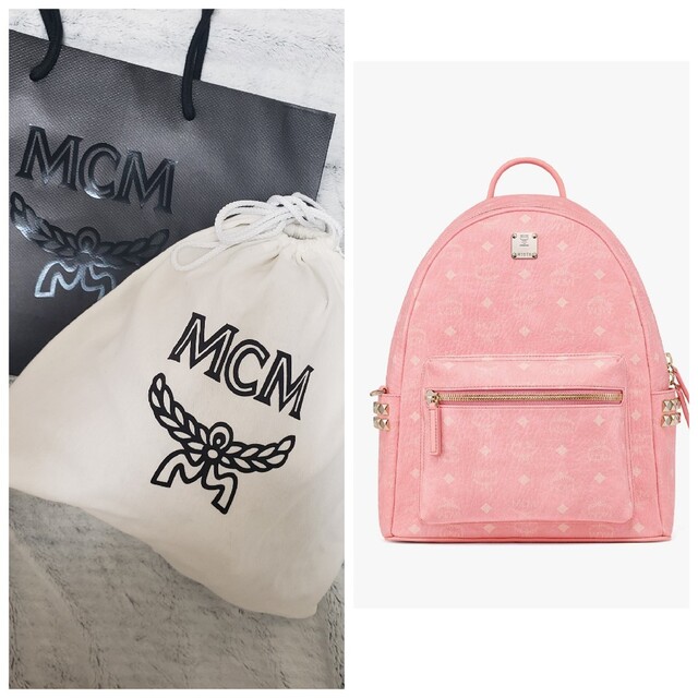 MCM - 新品未使用MCM☆新作ピンク☆サイドスタッズバッグパックの通販 ...