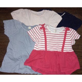 キムラタン(キムラタン)の【まとめ売り】女の子　半袖カットソー　4枚組　サイズ110(Tシャツ/カットソー)