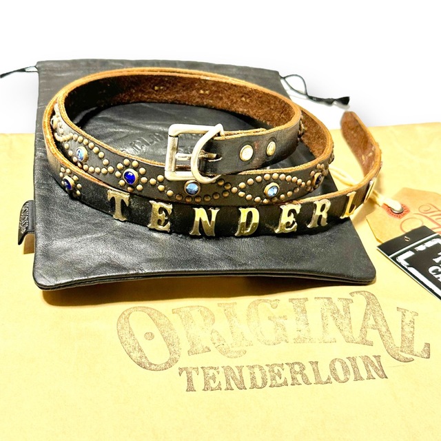 高級品! TENDERLOIN HTC PORTER ナロー ベルト 黒 青 M | ofa.sg