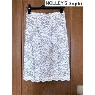 ノーリーズソフィー(NOLLEY'S sophi)のNOLLEY'Sノーリーズソフィー★フラワーレーススカート(ひざ丈スカート)