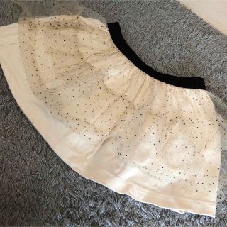 ザラキッズ(ZARA KIDS)のZARA 18-24 92cm チュール　スカート　ドット柄(スカート)