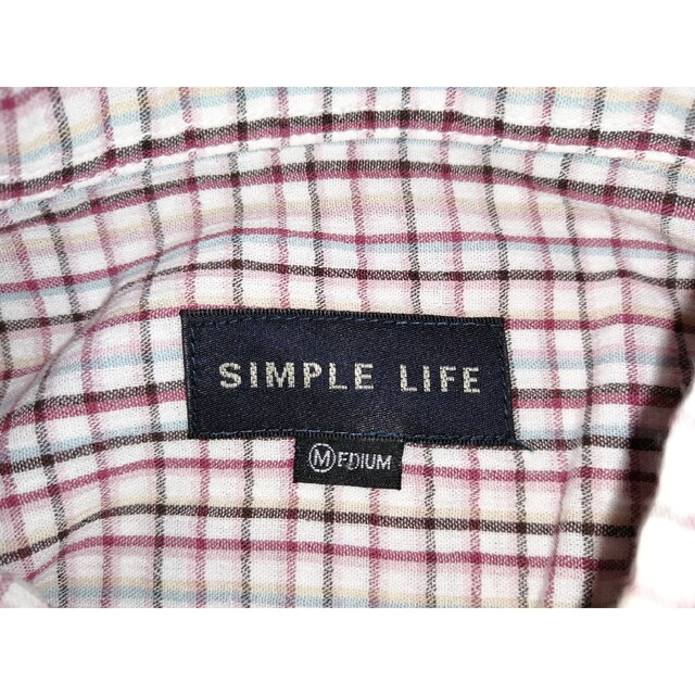 SIMPLE LIFE(シンプルライフ)のSIMPLE LIFE/シンプルライフ/シャツ/チェック/トップス/メンズ/半袖 メンズのトップス(シャツ)の商品写真