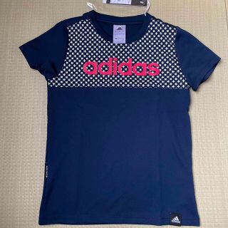 アディダス(adidas)の新品　アディダス　半袖Tシャツ　140   ネイビー　Tシャツ　女の子(Tシャツ/カットソー)