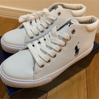 ポロラルフローレン(POLO RALPH LAUREN)のポロ　ラルフローレン　レディース　スニーカー　24.0 新品未使用　白　ホワイト(スニーカー)