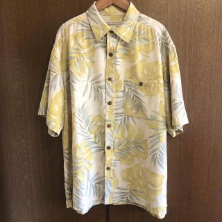 総柄シャツ　半袖　シルク　ISLAND REPUBLIC    ※実寸サイズ参照(シャツ)