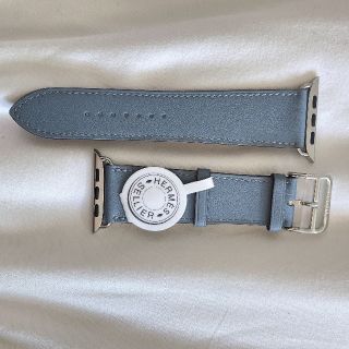 Hermes - エルメス アップルウォッチ バンド セリエ グレー レザーの