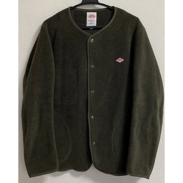 ダントンDANTON BEAMS 別注 フリースカーディガン 42 オリーブ L
