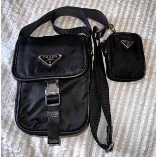 プラダ(PRADA)の【確実正規品】 PRADA Re-Nylon xサフィアーノ ショルダーバッグ(ショルダーバッグ)