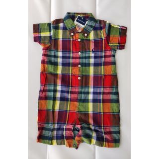 ポロラルフローレン(POLO RALPH LAUREN)のラルフ 半袖ボタンダウンショートオール 80c　　 baby boys １２Ｍ(カバーオール)