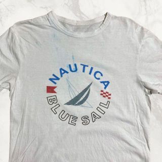 JFJ NAUTICA ビンテージ   白 ノーティカ　ブルーセイル Tシャツ(Tシャツ/カットソー(半袖/袖なし))