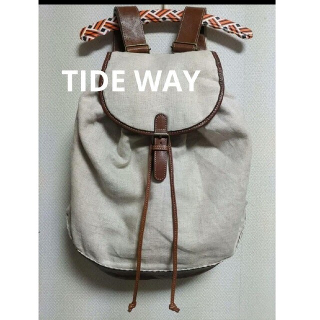 未使用/TIDEWAY タイドウェイ レザー 2WAY  リュック ハンドバッグ