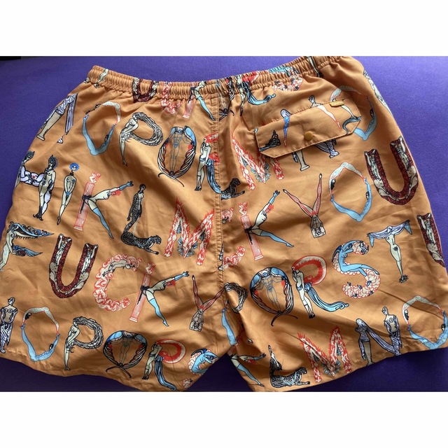 supreme alphabet water short orange