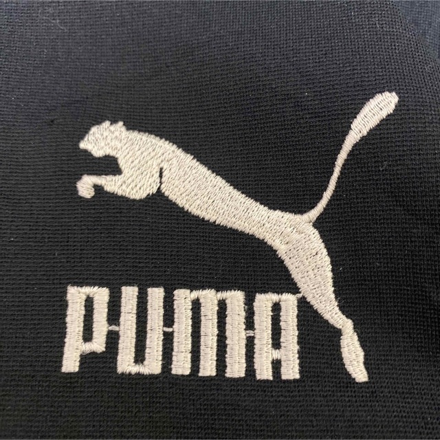 PUMA プーマ　ジャージ　トラックジャケット　オールド　激レア　刺繍　古着　黒