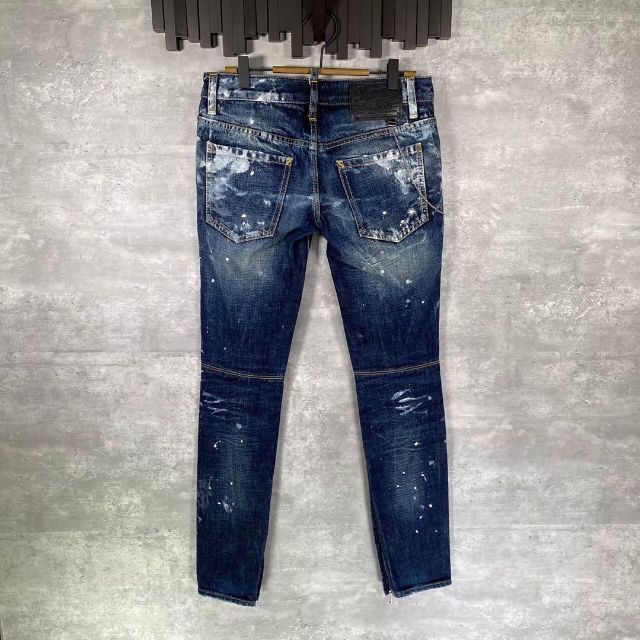 DSQUARED2』ディースクエアード (40) チェーン付きペイントジーンズ-