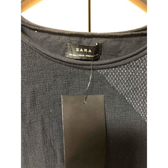 ZARA(ザラ)の未使用ZARA黒Tシャツ S メンズのトップス(Tシャツ/カットソー(半袖/袖なし))の商品写真