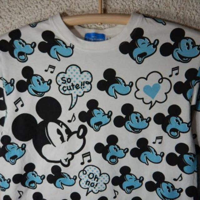 Disney(ディズニー)のo6341　東京　ディズニー　リゾート　ミッキーマウス　総柄　デザイン　tシャツ レディースのトップス(Tシャツ(半袖/袖なし))の商品写真