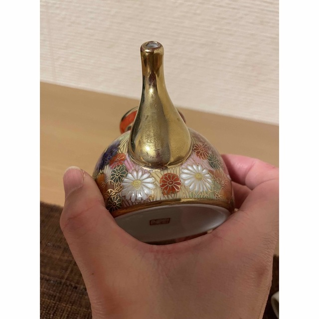 九谷青窯(クタニセイヨウ)の九谷焼 　香炉　金彩  花詰 エンタメ/ホビーの美術品/アンティーク(陶芸)の商品写真