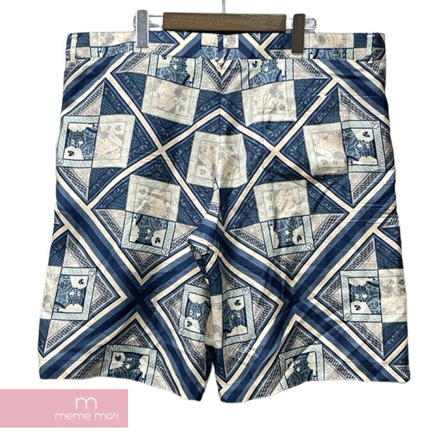 Dior(ディオール)のDior×Kenny Scharf 2021AW Bermuda Shorts 013C121A5352 ディオール×ケニー・シャーフ バミューダショーツ ショートパンツ ハーフパンツ 総柄 シルクツイル トランプ柄 ブルー×ベージュ サイズ54【230505】【中古-A】【me04】 メンズの靴/シューズ(スニーカー)の商品写真