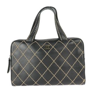 シャネル(CHANEL)のCHANEL シャネル ワイルドステッチ  ハンドバッグ A14692 レザー   ブラック   ココマーク ミニボストン 【本物保証】(ハンドバッグ)