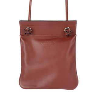 エルメス(Hermes)のHERMES エルメス  ALINE MINI アリーヌ ミニ ショルダーバッグ  ヴォースイフト   ルージュアッシュ レッド系 シルバー金具  ポシェット C刻印 【本物保証】(ショルダーバッグ)