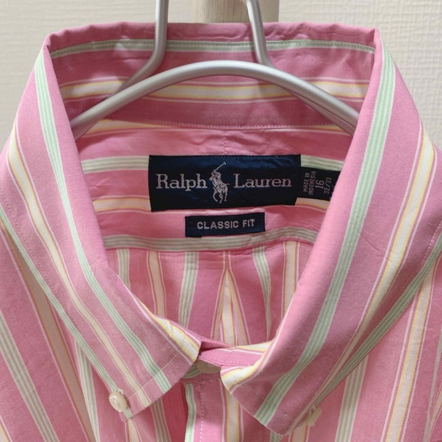 Ralph Lauren(ラルフローレン)の【クリーニング済】ラルフローレン ストライプ ボタンダウン 長袖シャツ 刺繍ロゴ メンズのトップス(シャツ)の商品写真
