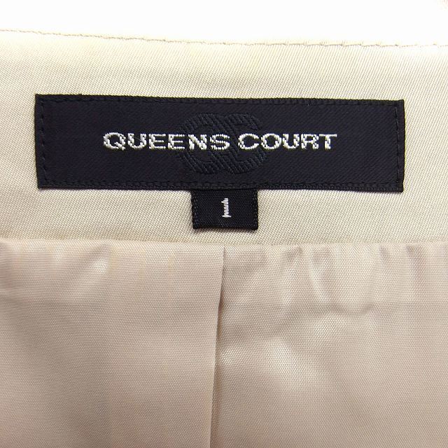 QUEENS COURT(クイーンズコート)のクイーンズコート QUEENS COURT ボタンダウンワンピース ひざ丈 無地 レディースのワンピース(ひざ丈ワンピース)の商品写真