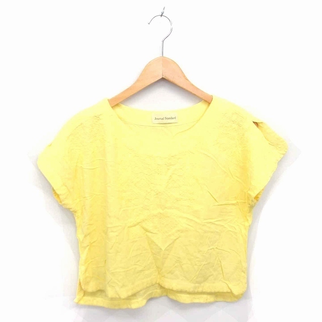 JOURNAL STANDARD(ジャーナルスタンダード)のジャーナルスタンダード カットソー Tシャツ 刺繍 総柄 半袖 黄 イエロー レディースのトップス(カットソー(半袖/袖なし))の商品写真