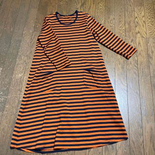 マリメッコ(marimekko)のマリメッコボーダーワンピース(ひざ丈ワンピース)