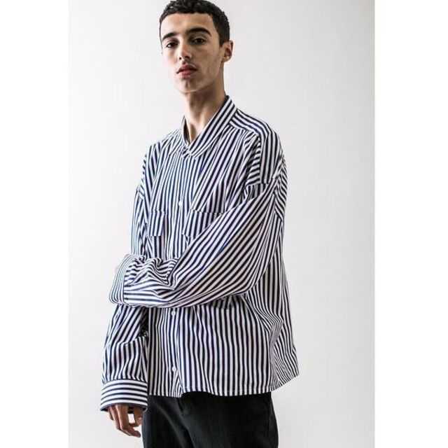 monkey time> SATIN STRIPE クロップドシャツ 新しい季節 6300円